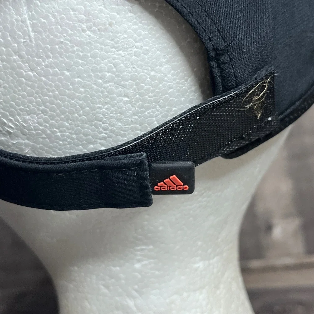 Adidas Aeroready Running Hat Black Pink Gradient Logo Adjustable Mesh Cap